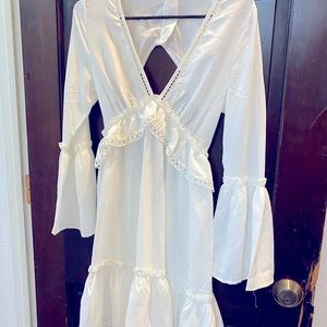 ASOS white long sleeve dress